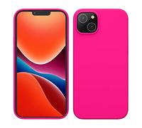 kwmobile Housse Compatible avec Apple iPhone 14 Plus Coque - Coque de téléphone Fine avec Finition Douce - Rose Fluo