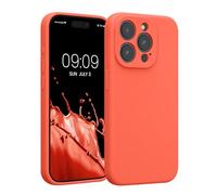 kwmobile Housse Compatible avec Apple iPhone 15 Pro Coque - Housse de téléphone Protection Souple en TPU Silicone - Corail Vif