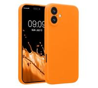 kwmobile Housse Compatible avec Apple iPhone 16 Plus Coque - Housse de téléphone Protection Souple en TPU Silicone - Orange fruitée