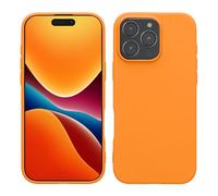 kwmobile Housse Compatible avec Apple iPhone 16 Pro Max Coque - Housse de téléphone Protection Souple en Silicone - Orange fruitée
