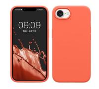 kwmobile Housse Compatible avec Apple iPhone 16e Coque - Housse de téléphone Protection Souple en TPU Silicone - Corail Vif