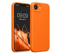 kwmobile Housse Compatible avec Apple iPhone 17e / iPhone 16e Coque - Housse de téléphone Protection Souple en TPU Silicone - Orange fruitée