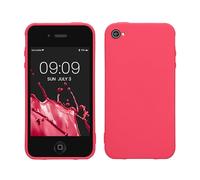 kwmobile Housse Compatible avec Apple iPhone 4 / 4S Coque - Housse de téléphone Protection Souple en Silicone - Rose Fluo