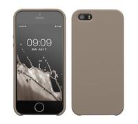kwmobile Housse Compatible avec Apple iPhone SE (1.Gen 2016) / iPhone 5 / iPhone 5S Coque - Housse de téléphone Protection Souple en TPU Silicone - Taupe