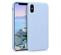 kwmobile Housse Compatible avec Apple iPhone X Coque - Housse de téléphone Protection Souple en TPU Silicone - Bleu Clair Mat