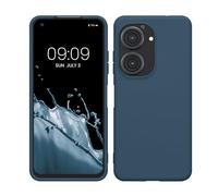 kwmobile Housse Compatible avec ASUS Zenfone 10 / Zenfone 9 Coque - Housse de téléphone Protection Souple en Silicone - Bleu Marine