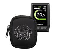kwmobile Housse Compatible avec Bosch Kiox/Kiox 300 - Sacoche de Protection pour GPS Vélos en Néoprène - vélo et Nature Blanc-Noir