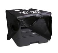 kwmobile Housse Compatible avec Brother DCP-L2530DW / L2550DN / MFC-L2710DN / L2750DW - Housse de Protection Couverture pour Imprimante - Don't touch my printer blanc-noir