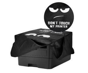 kwmobile Housse Compatible avec Brother DCP-L2530DW / L2550DN / MFC-L2710DN / L2750DW - Housse de Protection Couverture pour Imprimante - Don't touch my printer blanc-noir