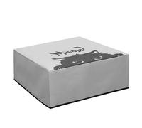 kwmobile Housse Compatible avec Brother HL-L2310D / L2350DW / L2370DN / L2375DW - Housse de Protection Couverture pour Imprimante - Chat Noir Gris-Noir
