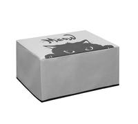 kwmobile Housse Compatible avec Epson EcoTank ET-2820 / ET-2810/2870 / 2880/2861 / 2862 - Housse de Protection Couverture pour Imprimante - Chat Noir Gris-Noir