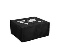 kwmobile Housse Compatible avec Epson EcoTank ET-2850 / EcoTank ET-2856 / Home XP-5200 - Housse de Protection Couverture pour Imprimante - Tour du Monde Blanc-Noir