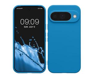 kwmobile Housse Compatible avec Google Pixel 10 Coque - Housse de téléphone en TPU avec Protection Appareil Photo - Bleu récif
