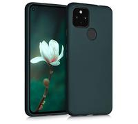kwmobile Housse Compatible avec Google Pixel 4a 5G Coque - Housse de téléphone Protection Souple en TPU - pétrole métallique