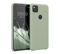 kwmobile Housse Compatible avec Google Pixel 4a Coque - Housse de téléphone Protection Souple en TPU Silicone - Vert Gris