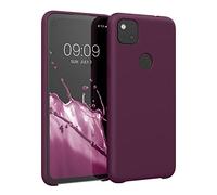 kwmobile Housse Compatible avec Google Pixel 4a Coque - Housse de téléphone Protection Souple en TPU Silicone - Bordeaux Violet