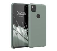 kwmobile Housse Compatible avec Google Pixel 4a Coque - Housse de téléphone Protection Souple en TPU Silicone - Vert fumé