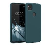 kwmobile Housse Compatible avec Google Pixel 4a Coque - Housse de téléphone Souple et Fine en TPU Silicone - pétrole Mat