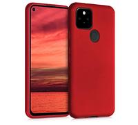 kwmobile Housse Compatible avec Google Pixel 5 Coque - Housse de téléphone Protection Souple en TPU - Rouge foncé métallique