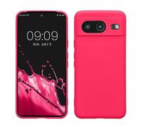 kwmobile Housse Compatible avec Google Pixel 8 Coque - Housse de téléphone en Silicone avec Protection Appareil Photo - Rose Fluo