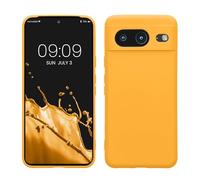 kwmobile Housse Compatible avec Google Pixel 8 Coque - Housse de téléphone en Silicone avec Protection Appareil Photo - Orange fruitée