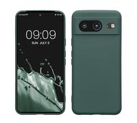 kwmobile Housse Compatible avec Google Pixel 8 Coque - Housse de téléphone en Silicone avec Protection Appareil Photo - Vert Sapin