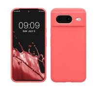 kwmobile Housse Compatible avec Google Pixel 8 Coque - Housse de téléphone Protection Souple en TPU Silicone - Corail Fluo