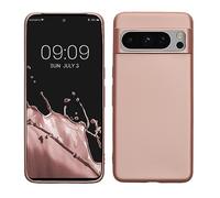 kwmobile Housse Compatible avec Google Pixel 8 Pro Coque - Housse de téléphone Protection Souple en TPU - Or Rose métallique