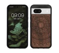 kwmobile Housse Compatible avec Google Pixel 8a Coque - Étui de Protection Rigide Antichoc avec Cadre en TPU - Brun foncé