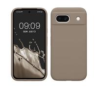 kwmobile Housse Compatible avec Google Pixel 8a Coque - Housse de téléphone Protection Souple en TPU Silicone - Taupe