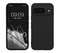 kwmobile Housse Compatible avec Google Pixel 9 Coque - Housse de téléphone en TPU avec Protection Appareil Photo - Noir Mat