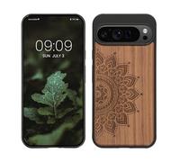 kwmobile Housse Compatible avec Google Pixel 9 Pro XL Coque - Étui de Protection Rigide Antichoc avec Cadre en TPU - Brun foncé