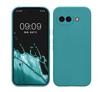 kwmobile Housse Compatible avec Google Pixel 9a Coque - Housse de téléphone en TPU avec Protection Appareil Photo - pétrole Mat