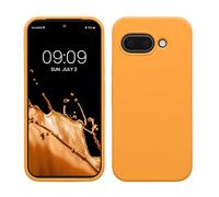 kwmobile Housse Compatible avec Google Pixel 9a Coque - Housse de téléphone Protection Souple en TPU Silicone - Orange fruitée