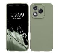 kwmobile Housse Compatible avec Honor 400 Lite Coque - Housse de téléphone en TPU avec Protection Appareil Photo - Vert Gris