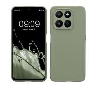 kwmobile Housse Compatible avec Honor 400 Smart 5G / X7d Coque - Housse de téléphone en TPU avec Protection Appareil Photo - Vert Gris
