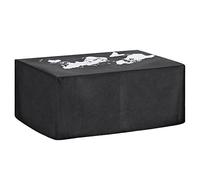 kwmobile Housse Compatible avec HP OfficeJet 5230/5232 - Housse de Protection Couverture pour Imprimante - tour du monde blanc-noir