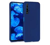 kwmobile Housse Compatible avec Huawei Nova 5T Coque - Housse de téléphone Protection Souple en TPU - Bleu métallique