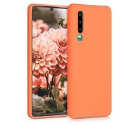 kwmobile Housse Compatible avec Huawei P30 Coque - Housse de téléphone Protection Souple en Silicone - Orange fruitée