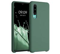 kwmobile Housse Compatible avec Huawei P30 Coque - Housse de téléphone Protection Souple en TPU Silicone - Vert Sapin