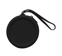 kwmobile Housse Compatible avec in-Ear Headphones Coque écouteurs sans Fil - Pochette avec Fermeture éclair et Sangle Poignet 7 x 7 cm - Noir