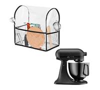 kwmobile Housse compatible avec KitchenAid 4,3-4,8 litre - Housse de protection avec 3 poches pour robot de cuisine en TPU - transparent-noir