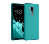 kwmobile Housse Compatible avec LG G7 ThinQ/Fit/One Coque - Housse de téléphone Protection Souple en Silicone - pétrole Mat