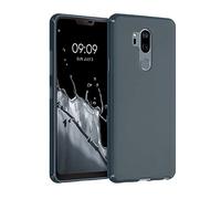 kwmobile Housse Compatible avec LG G7 ThinQ/Fit/One Coque - Housse de téléphone Protection Souple en Silicone - Ardoise foncée