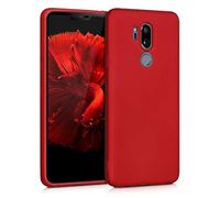 kwmobile Housse Compatible avec LG G7 ThinQ/Fit/One Coque - Housse de téléphone Protection Souple en TPU - Rouge foncé métallique