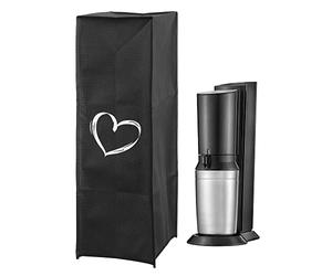kwmobile Housse compatible avec machines Soda Stream Crystal 2.0 - Housse de protection intégrale pour machine à eau gazeuse et soda - blanc-noir