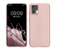 kwmobile Housse Compatible avec Motorola Edge 30 Neo Coque - Housse de téléphone Protection Souple en TPU - Or Rose métallique