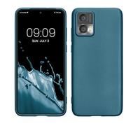 kwmobile Housse Compatible avec Motorola Edge 30 Neo Coque - Housse de téléphone Protection Souple en TPU - Bleu métal