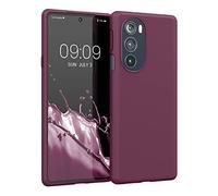 kwmobile Housse Compatible avec Motorola Edge 30 Pro/Edge Plus 2022 / Edge X30 Coque - Housse de téléphone Protection Souple en Silicone - Bordeaux Violet