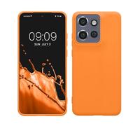 kwmobile Housse Compatible avec Motorola Edge 60 Neo/Edge 50 Neo/ThinkPhone 25 Coque - Housse de téléphone Protection Souple en Silicone - Orange fruitée
